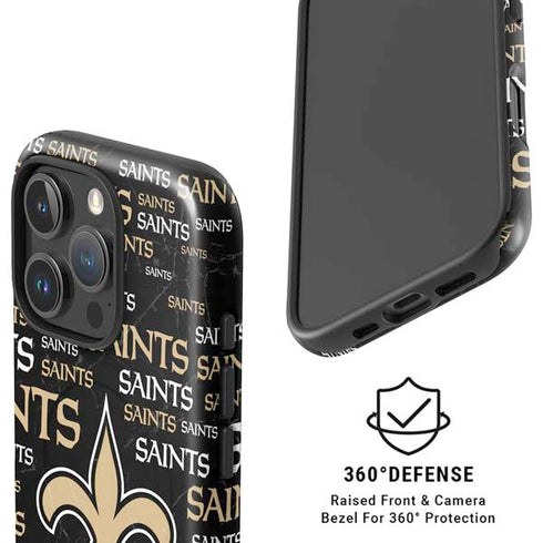 NFL New Orleans Saints Black Blast iPhone 16 Pro Magsafe Impact Case
